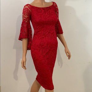 Lace Dress  - Red